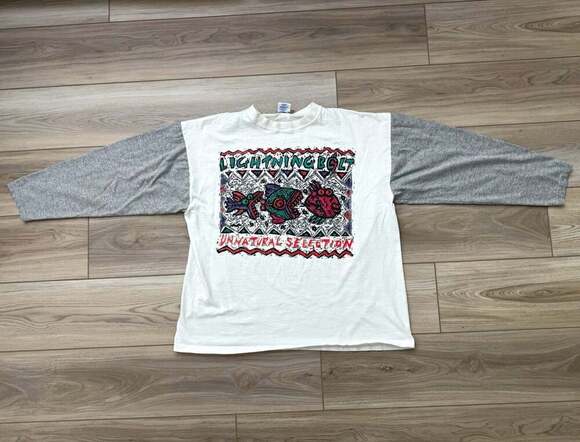 Fun Tees Other - Vintage 90s Lightning Bolt Unnatural Selection Raglan Single Stitch USA L